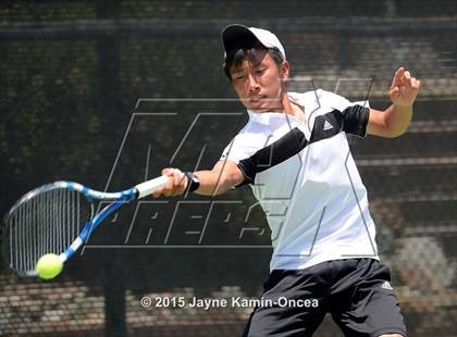 Thumbnail 3 in CIF SoCal Regional Boys Tennis Championships (Day 1 Action/Team Photos)  photogallery.