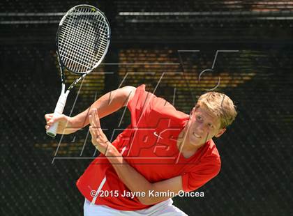Thumbnail 3 in CIF SoCal Regional Boys Tennis Championships (Day 1 Action/Team Photos)  photogallery.