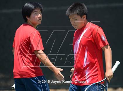 Thumbnail 2 in CIF SoCal Regional Boys Tennis Championships (Day 1 Action/Team Photos)  photogallery.