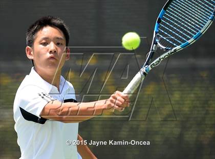 Thumbnail 3 in CIF SoCal Regional Boys Tennis Championships (Day 1 Action/Team Photos)  photogallery.