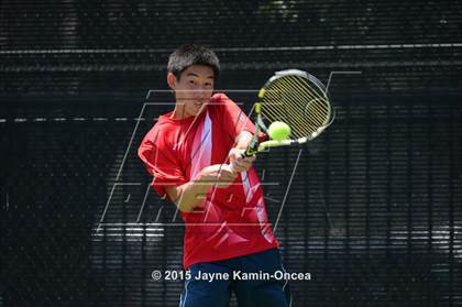 Thumbnail 3 in CIF SoCal Regional Boys Tennis Championships (Day 1 Action/Team Photos)  photogallery.