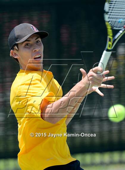 Thumbnail 3 in CIF SoCal Regional Boys Tennis Championships (Day 1 Action/Team Photos)  photogallery.