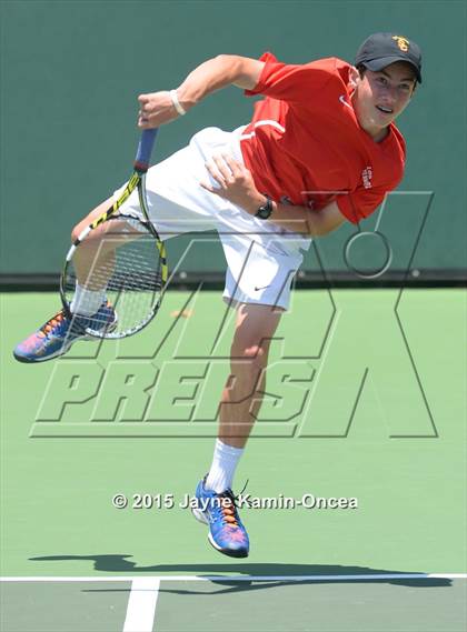 Thumbnail 3 in CIF SoCal Regional Boys Tennis Championships (Day 1 Action/Team Photos)  photogallery.