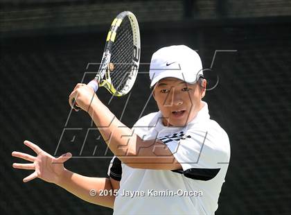 Thumbnail 2 in CIF SoCal Regional Boys Tennis Championships (Day 1 Action/Team Photos)  photogallery.