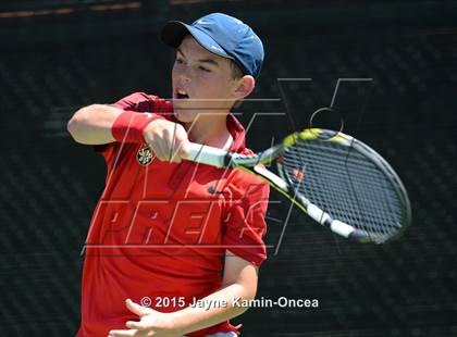 Thumbnail 3 in CIF SoCal Regional Boys Tennis Championships (Day 1 Action/Team Photos)  photogallery.
