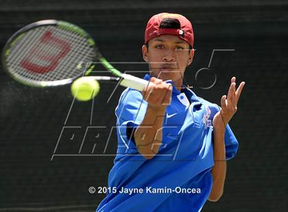 Thumbnail 3 in CIF SoCal Regional Boys Tennis Championships (Day 1 Action/Team Photos)  photogallery.