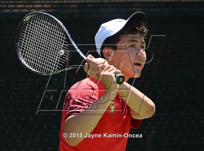 Thumbnail 3 in CIF SoCal Regional Boys Tennis Championships (Day 1 Action/Team Photos)  photogallery.
