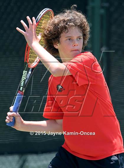 Thumbnail 3 in CIF SoCal Regional Boys Tennis Championships (Day 1 Action/Team Photos)  photogallery.