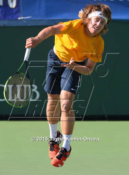 Thumbnail 3 in CIF SoCal Regional Boys Tennis Championships (Day 1 Action/Team Photos)  photogallery.