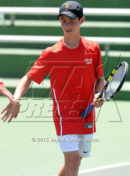 Thumbnail 3 in CIF SoCal Regional Boys Tennis Championships (Day 1 Action/Team Photos)  photogallery.