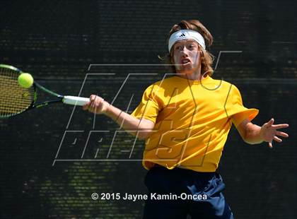 Thumbnail 2 in CIF SoCal Regional Boys Tennis Championships (Day 1 Action/Team Photos)  photogallery.