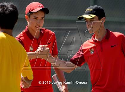 Thumbnail 2 in CIF SoCal Regional Boys Tennis Championships (Day 1 Action/Team Photos)  photogallery.