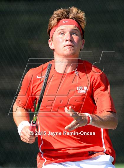 Thumbnail 2 in CIF SoCal Regional Boys Tennis Championships (Day 1 Action/Team Photos)  photogallery.