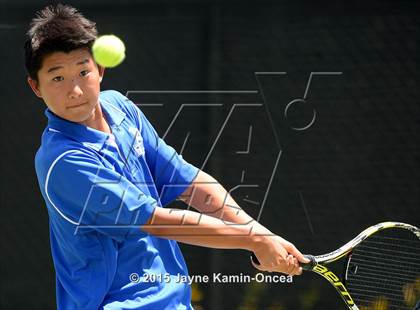 Thumbnail 2 in CIF SoCal Regional Boys Tennis Championships (Day 1 Action/Team Photos)  photogallery.