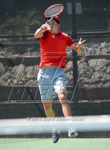 Thumbnail 2 in CIF SoCal Regional Boys Tennis Championships (Day 1 Action/Team Photos)  photogallery.