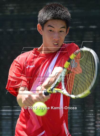 Thumbnail 3 in CIF SoCal Regional Boys Tennis Championships (Day 1 Action/Team Photos)  photogallery.