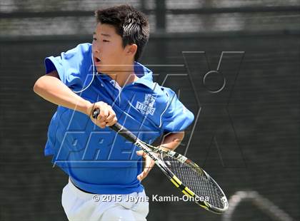 Thumbnail 2 in CIF SoCal Regional Boys Tennis Championships (Day 1 Action/Team Photos)  photogallery.