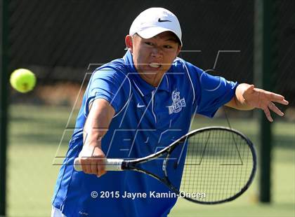 Thumbnail 2 in CIF SoCal Regional Boys Tennis Championships (Day 1 Action/Team Photos)  photogallery.