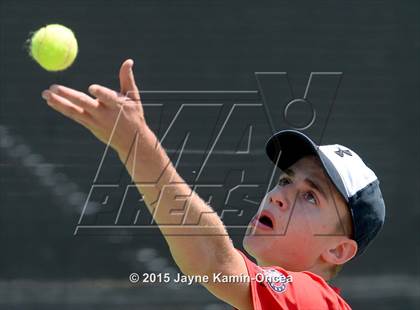 Thumbnail 2 in CIF SoCal Regional Boys Tennis Championships (Day 1 Action/Team Photos)  photogallery.