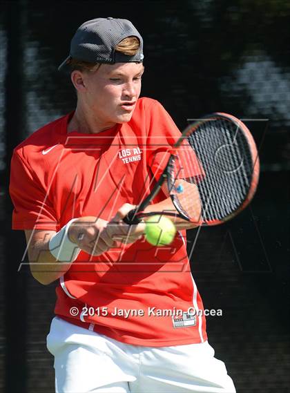 Thumbnail 3 in CIF SoCal Regional Boys Tennis Championships (Day 1 Action/Team Photos)  photogallery.