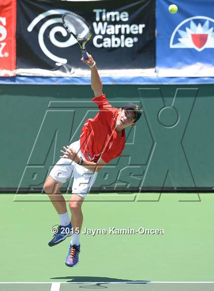 Thumbnail 2 in CIF SoCal Regional Boys Tennis Championships (Day 1 Action/Team Photos)  photogallery.