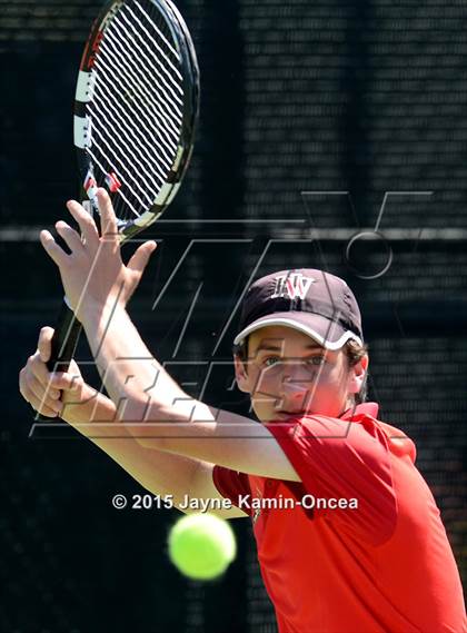 Thumbnail 3 in CIF SoCal Regional Boys Tennis Championships (Day 1 Action/Team Photos)  photogallery.