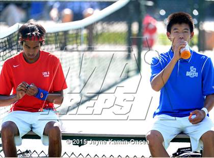 Thumbnail 3 in CIF SoCal Regional Boys Tennis Championships (Day 1 Action/Team Photos)  photogallery.