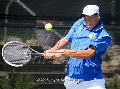 Thumbnail 3 in CIF SoCal Regional Boys Tennis Championships (Day 1 Action/Team Photos)  photogallery.