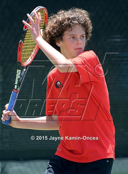 Thumbnail 2 in CIF SoCal Regional Boys Tennis Championships (Day 1 Action/Team Photos)  photogallery.
