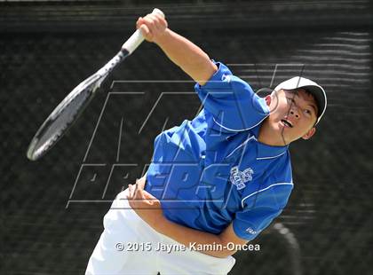 Thumbnail 3 in CIF SoCal Regional Boys Tennis Championships (Day 1 Action/Team Photos)  photogallery.