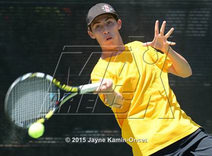 Thumbnail 3 in CIF SoCal Regional Boys Tennis Championships (Day 1 Action/Team Photos)  photogallery.