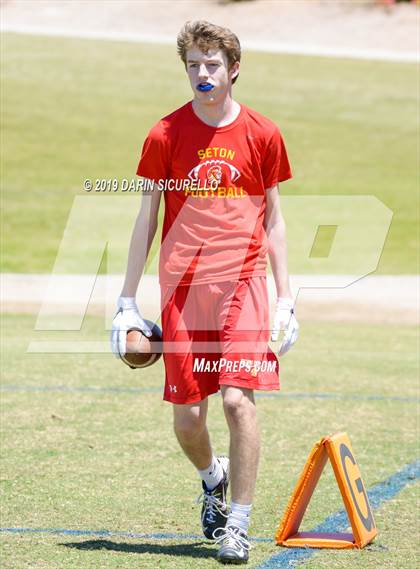 Thumbnail 1 in Gilbert vs. Seton Catholic (Arizona GBAC 7-on-7 Tournament) photogallery.
