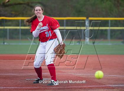 Thumbnail 3 in Centennial vs. South Salem (Medford Spring Break High School Fastpitch Classic) photogallery.