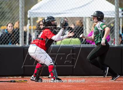 Thumbnail 3 in Centennial vs. South Salem (Medford Spring Break High School Fastpitch Classic) photogallery.