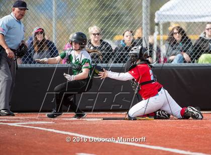 Thumbnail 2 in Centennial vs. South Salem (Medford Spring Break High School Fastpitch Classic) photogallery.