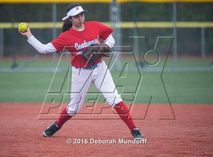 Thumbnail 3 in Centennial vs. South Salem (Medford Spring Break High School Fastpitch Classic) photogallery.
