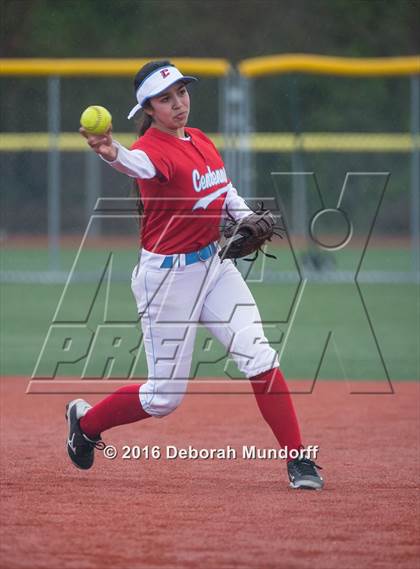 Thumbnail 2 in Centennial vs. South Salem (Medford Spring Break High School Fastpitch Classic) photogallery.