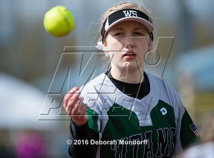 Thumbnail 1 in Centennial vs. South Salem (Medford Spring Break High School Fastpitch Classic) photogallery.