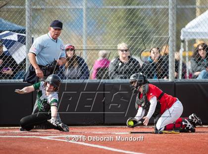 Thumbnail 3 in Centennial vs. South Salem (Medford Spring Break High School Fastpitch Classic) photogallery.