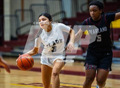 Thumbnail 1 in Clark vs. Pearland (McDonald's Texas Invitational) photogallery.