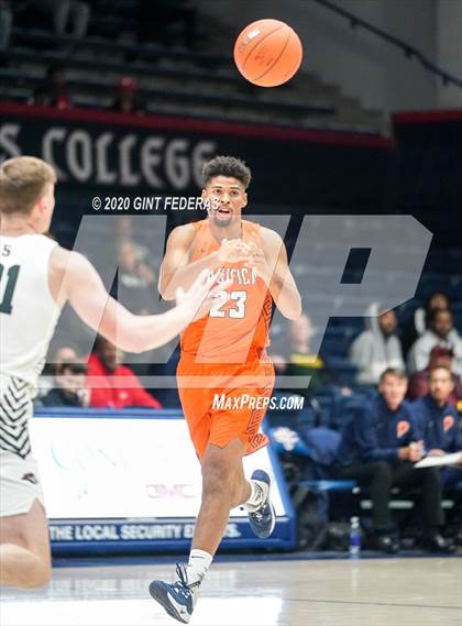 Thumbnail 3 in Salesian College Preparatory vs. Pacifica Christian/Orange County (MaxPreps MLK Classic) photogallery.