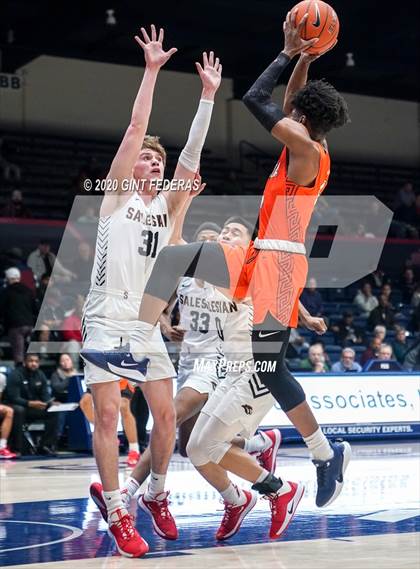 Thumbnail 2 in Salesian College Preparatory vs. Pacifica Christian/Orange County (MaxPreps MLK Classic) photogallery.