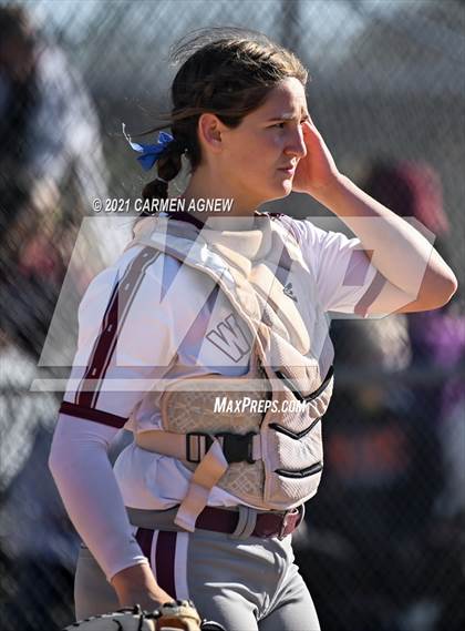 Thumbnail 2 in Cypress Woods vs Waller (NFCA Texas High School Leadoff Classic Tournament) photogallery.