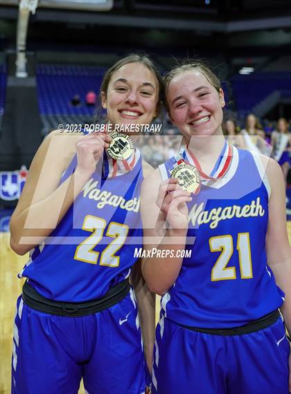 Thumbnail 2 in Huckabay vs. Nazareth (UIL 1A Basketball State Final Medal Ceremony) photogallery.