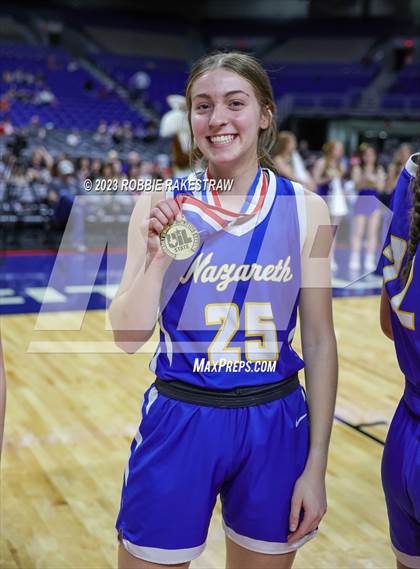 Thumbnail 1 in Huckabay vs. Nazareth (UIL 1A Basketball State Final Medal Ceremony) photogallery.