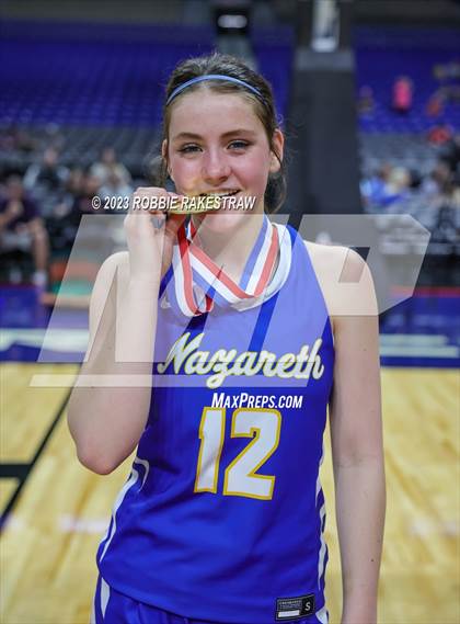Thumbnail 3 in Huckabay vs. Nazareth (UIL 1A Basketball State Final Medal Ceremony) photogallery.