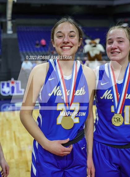 Thumbnail 1 in Huckabay vs. Nazareth (UIL 1A Basketball State Final Medal Ceremony) photogallery.