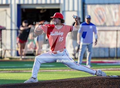 Thumbnail 2 in Holliday vs. Brock (UIL Baseball 3A Region 1 Regional Quarterfinal Playoff Game 2) photogallery.
