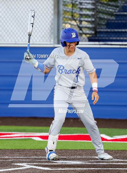 Thumbnail 1 in Holliday vs. Brock (UIL Baseball 3A Region 1 Regional Quarterfinal Playoff Game 2) photogallery.