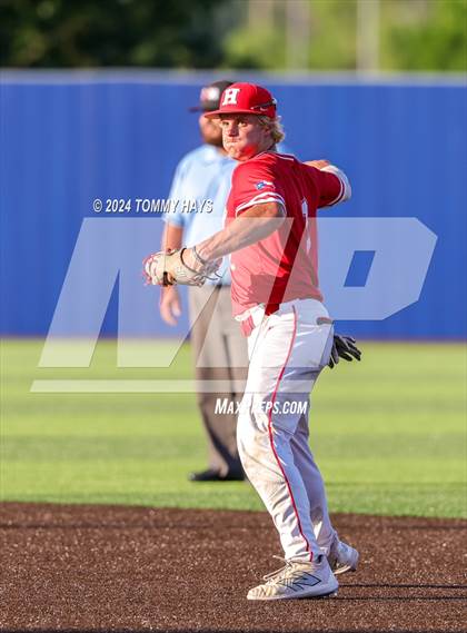Thumbnail 1 in Holliday vs. Brock (UIL Baseball 3A Region 1 Regional Quarterfinal Playoff Game 2) photogallery.